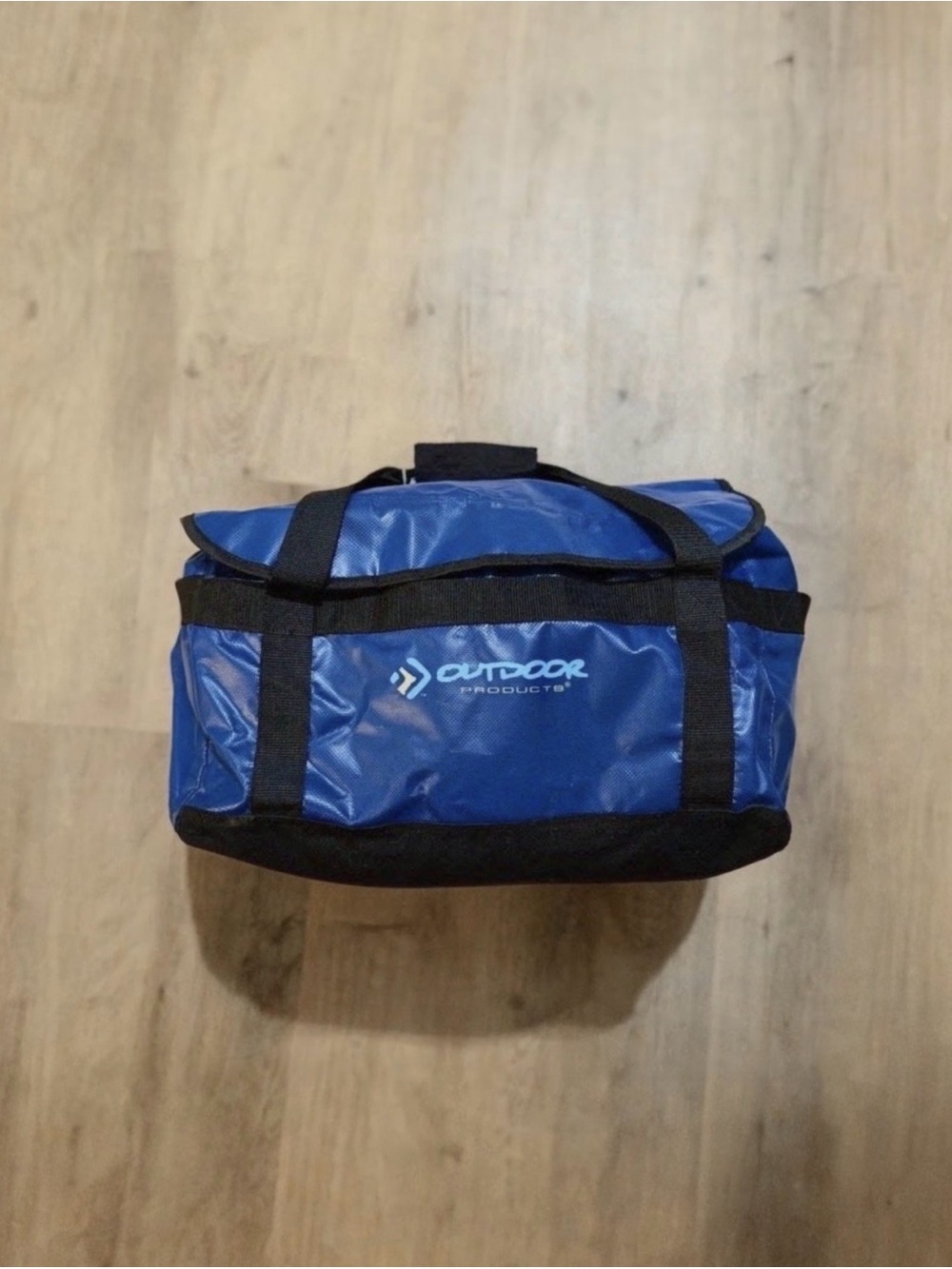 OUTDOOR PRODUCTS Blue Laminated Tech Duffle Bag Medium